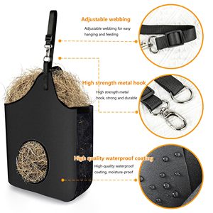 Custom Wheeled Horse <b>Hay</b> Storage Carry Bags Factory Directly Free Samples Horse <b>Feeder</b> 600D PVC <b>Hay</b> Bale Bag for Horse - Product Image 3