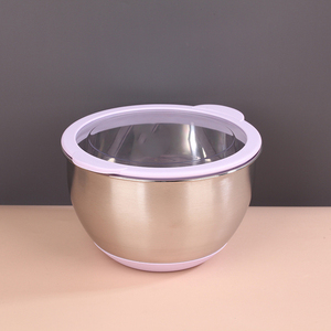 5 Piece Stainless Steel Mixing <b>Bowl</b> Set <b>With</b> Sealed <b>Lids</b> Colorful Food Storage <b>Bowls</b> Kitchen Mixing <b>Bowl</b> <b>With</b> Silicone Bottom - Product Image 6