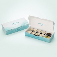 Boîte à sushi personnalisée de qualité alimentaire avec porte-gobelet pour sauce, idéale pour les rouleaux de sushi, les plats froids et l'emballage de restaurant