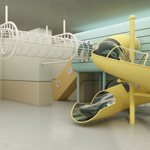 Aire de jeux intérieure personnalisable pour enfants, avec toboggan souple d'escalade, <span class=keywords><strong>piscine</strong></span> <span class=keywords><strong>à</strong></span> balles, design sécurisé pour la maison, thème café et crèche - Product Image 3