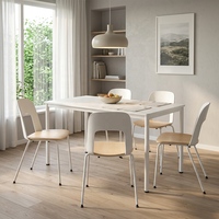 Chaise de salle à manger empilable contemporaine avec dossier en PP et pieds en métal, conforme aux normes ANSI/BIFMA, pour la maison, le bureau, l'appartement et les salles à manger