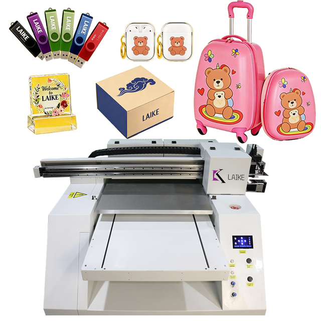 A2 UV Printer XP600 LED Lamp Rotary Flatbed 5060 Uv Printing Machine for Phone Case Acrylic Metal Glass Bottle DTF Printer Flex