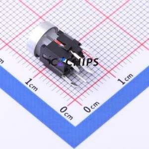 TPB01-103L1S6 Tactile Switch Through hole Component (THT) Switch Round Button Silver - Product Image 2
