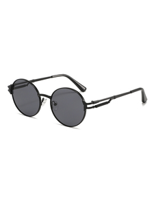 NWOGLSS T1528 Gafas de Sol Unisex Retro con Marco Redondo Estilo <span class=keywords><strong>Punk</strong></span>, Protección UV400, Montura Completa - Product Image 2