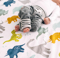 Couverture pour bébé Little Unicorn de style européen et américain, 200TC, toute saison, respirante, super douce, tricotée