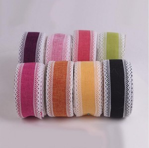 Lace Burlap <strong>Ribbons</strong> 2 Inch Burlap <strong>Ribbon</strong> Rolls with <strong>Jute</strong> Twine for Gift Wrapping DIY Crafts Weddings - Product Image 6