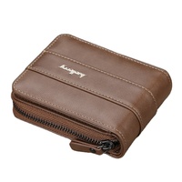 Baellerry D9252 Nuovi Uomini di Modo del Bicchierino della Chiusura Lampo del Supporto di Carta Portafoglio Uomo degli uomini del cuoio Borse