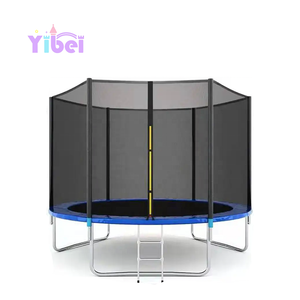 Trampolín Elástico Redondo de Fitness de 8, 10, 12, 14, 16 Pies con Red de Seguridad para Niños y Adultos - Product Image 1