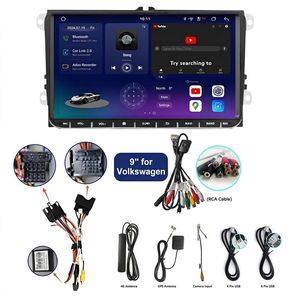 ระบบนำทาง GPS สำหรับ <span class=keywords><strong>N6</strong></span>กอล์ฟ VW Passat Tiguan ระบบแอนดรอยด์13 UIS7870SC 6Nm OCTA Core QLED 4G LTE - Product Image 2