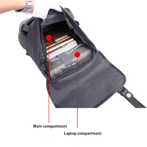 Sac à dos d'école personnalisé à la mode en cuir PU imperméable avec logo personnalisé USB Sacs pour ordinateur portable pour hommes - Product Image 4