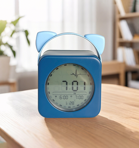 Động vật xử lý đầy màu sắc đèn ngủ đồng hồ báo thức dễ thương đèn nền điện tử nhịp tim GIÂY hiển thị Văn phòng Phòng ngủ sử dụng - Product Image 4