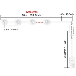 Colorful Christmas LED Eaves <b>Light</b> Waterproof IP65 Smart Garden Lighting for Holiday Decorations with Voice/App Control - Product Image 6