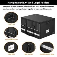YIHUAXING Organizador de Almacenamiento Portátil Plegable, Caja Ignífuga Multicapa para Documentos, con Cerradura, para el Hogar, para Carpetas Legales y de Cartas, con Diseño