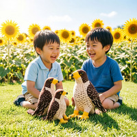 Jouets en peluche personnalisés super mignons : Faucon et perroquet, rembourrés en coton PP, souvenirs du zoo, vente en gros