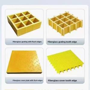 ตะแกรงไฟเบอร์กลาส FRP ป้องกันรังสียูวี - ทนทานต่อสภาพอากาศสำหรับทางเดินกลางแจ้ง ระเบียงสวนสาธารณะ และอัฒจันทร์สนามกีฬา ป้องกันการซีดจาง - Product Image 4