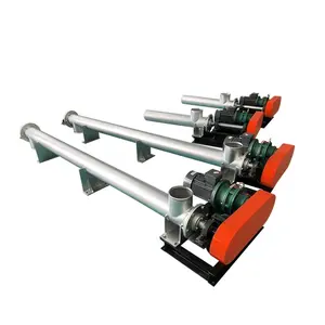 DZJX Carbon Steel Ice Inclined Screw Conveyor With Hopper Food Garde Powder Stainless Steel Auger Conveyors Manufacturer