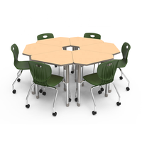 Table d'appoint triangulaire en bois bon marché pour étudiant