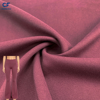 Tissu maillé épais personnalisé 280 GSM en mélange polyester élasthanne, réactif à la chaleur, pour vêtements de sport, tenues décontractées et loungewear, uni, pour filles