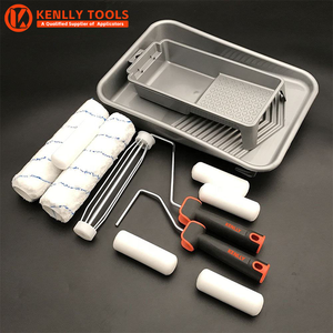 Herramientas Manuales <span class=keywords><strong>para</strong></span> <span class=keywords><strong>Pintar</strong></span> Paredes, Juego de 7 Rodillos y Brochas con Mango de Goma - Product Image 2