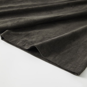 T-shirt surdimensionné personnalisé pour homme, col rond, manches courtes, en tissu suédé épais, écologique, séchage rapide, style hip-hop, collection printemps-été - Product Image 2