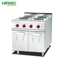 Cuisinière électrique commerciale Highbright en acier inoxydable, quatre plaques chauffantes, four, 220-240V, taille et logo personnalisables