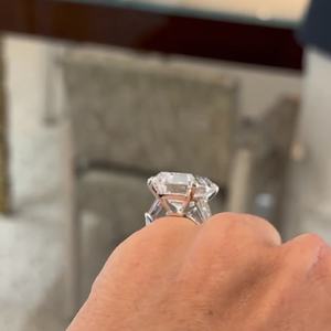 Bagues en diamant de laboratoire de taille émeraude certifiées IGI CVD HPHT en or massif 10k 14k 18k pour fiançailles et mariage pour femmes et hommes - Product Image 4