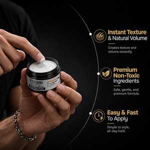 Pâte coiffante mate pour hommes, contrôle fort, volume et texture, pour styles quotidiens de barbier et de salon, marque privée - Product Image 5