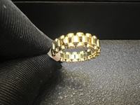 Anillo de Banda Estilo Presidencial Rollie, Chapado en Oro de 18k, Satinado, Personalizado, para Hombre y Mujer, Joyería, Dropshipping