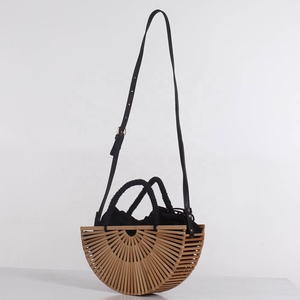 Sac à Bandoulière en Bambou avec Doublure en Tissu Poignée en <span class=keywords><strong>Coton</strong></span> <span class=keywords><strong>et</strong></span> Ceinture en Cuir <span class=keywords><strong>Coton</strong></span> PU Bambou - Product Image 6