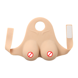 Prótesis de Senos de Silicona Realistas, Estilo Cuello, Cóncavas Internas, Alta Elasticidad, para Travestis, con Correa, Realzador de Senos Falsos - Product Image 1