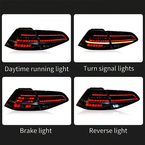 Feux arrière <span class=keywords><strong>LED</strong></span> VW <span class=keywords><strong>Golf</strong></span> 7, fonction étanche, 2013-2019 <span class=keywords><strong>Golf</strong></span> 7.5 MK7, feux stop arrière, animation DRL, frein, nouveau, rouge, style automobile - Product Image 3