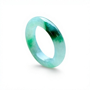 Bracelet jonc en cristal bleu naturel, poli et lisse, bijou de mode, cadeau – Bracelet jonc en cristal bleu, rond et lisse - Product Image 1
