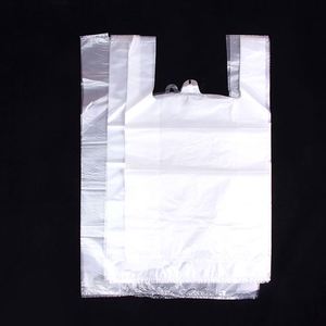 Bolsas de Plástico Desechables para Camisetas de HDPE al por Mayor de Fábrica, Tamaño Personalizado, Impresión de Serigrafía Blanca, Sellado Térmico - Product Image 4