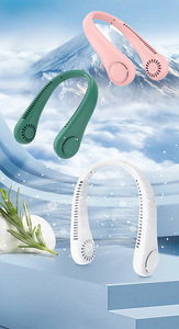 SL605 Nuevo Ventilador de Cuello Portátil USB de 800 mAh, Mini Ventilador Recargable, Enfriamiento Rápido para Exteriores, Estilo Deportivo, Manos Libres - Product Image 3