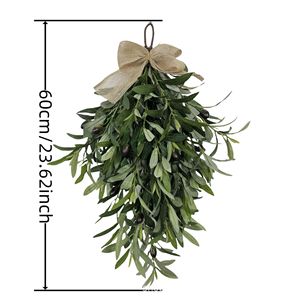 Guirlande artificielle en forme de larme d'olive 60 cm en plastique, décoration de maison, décoration de Noël - Product Image 1