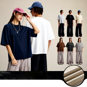 T-shirt à manches courtes unisexe en coton pur épais, respirant, résistant aux UV et imperméable, coupe ample streetwear - Product Image 5