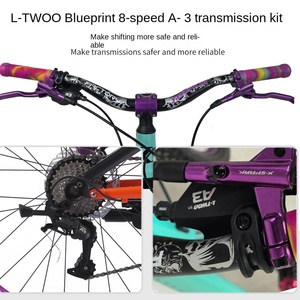 Vélo de montagne à suspension souple KADE, suspension à quatre barres, vélo pour garçons de <span class=keywords><strong>26</strong></span> <span class=keywords><strong>pouces</strong></span>, freins à disque hydrauliques à 8 vitesses, cadre en acier à haute teneur en carbone, double suspension - Product Image 3