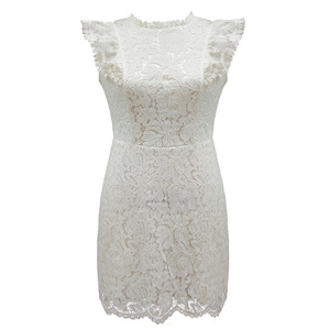 Commercio all'ingrosso di Estate Delle Donne Abiti Senza Maniche <span class=keywords><strong>Bianco</strong></span> Elegante Del Merletto Del <span class=keywords><strong>Vestito</strong></span> - Product Image 3