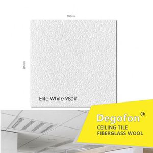 Plaque <span class=keywords><strong>de</strong></span> <span class=keywords><strong>plafond</strong></span> 600x600x15mm Épaisseur Plaque <span class=keywords><strong>de</strong></span> <span class=keywords><strong>plafond</strong></span> acoustique Utilisée dans les hôpitaux <span class=keywords><strong>Fibre</strong></span> minérale insonorisante Design graphique Carré - Product Image 5