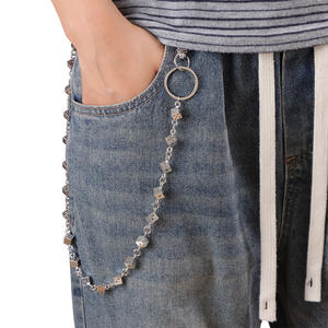Punk Style Metal <b>Dice</b> Waist Chain Zinc Alloy Geometric Hollow Design Casual Fashion Body Chain For <b>Men</b> And Women - Product Image 1
