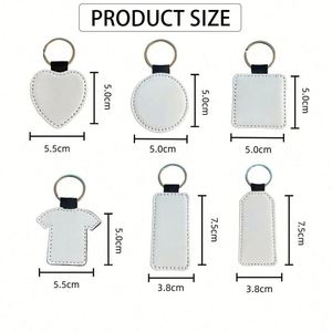 <b>Custom</b> Shape Festival Promotion Gifts Keyring Wholesale Sublimation White Blank Pu Leather Hanging Ornament Decoration <b>Keychain</b> - Product Image 2