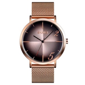 Reloj de Mujer Premium en Oro Rosa, Esfera Azul Profundo, Correa de Malla Milanesa, Delgado, Minimalista, Analógico de Cuarzo para Damas - Product Image 2