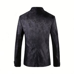 <span class=keywords><strong>Giacca</strong></span> da <span class=keywords><strong>smoking</strong></span> da <span class=keywords><strong>uomo</strong></span> floreale con revers a punta e un bottone per cene, feste, balli e matrimoni - Product Image 4