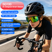 Lunettes Intelligentes IA 8MP 1080P BT6.0 Charge Magnétique Micro en Silicone Appel Vocal 55g ABC PC Étanche IPX5 Contrôle Tactile Assistant IA Extérieur