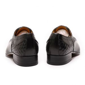 Chaussures habillées Oxford en cuir pour hommes, talon court, design italien haut de gamme - Product Image 6