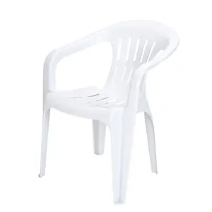 Chaise en plastique bon marché à dossier bas Fauteuil en plastique Chaise empilable