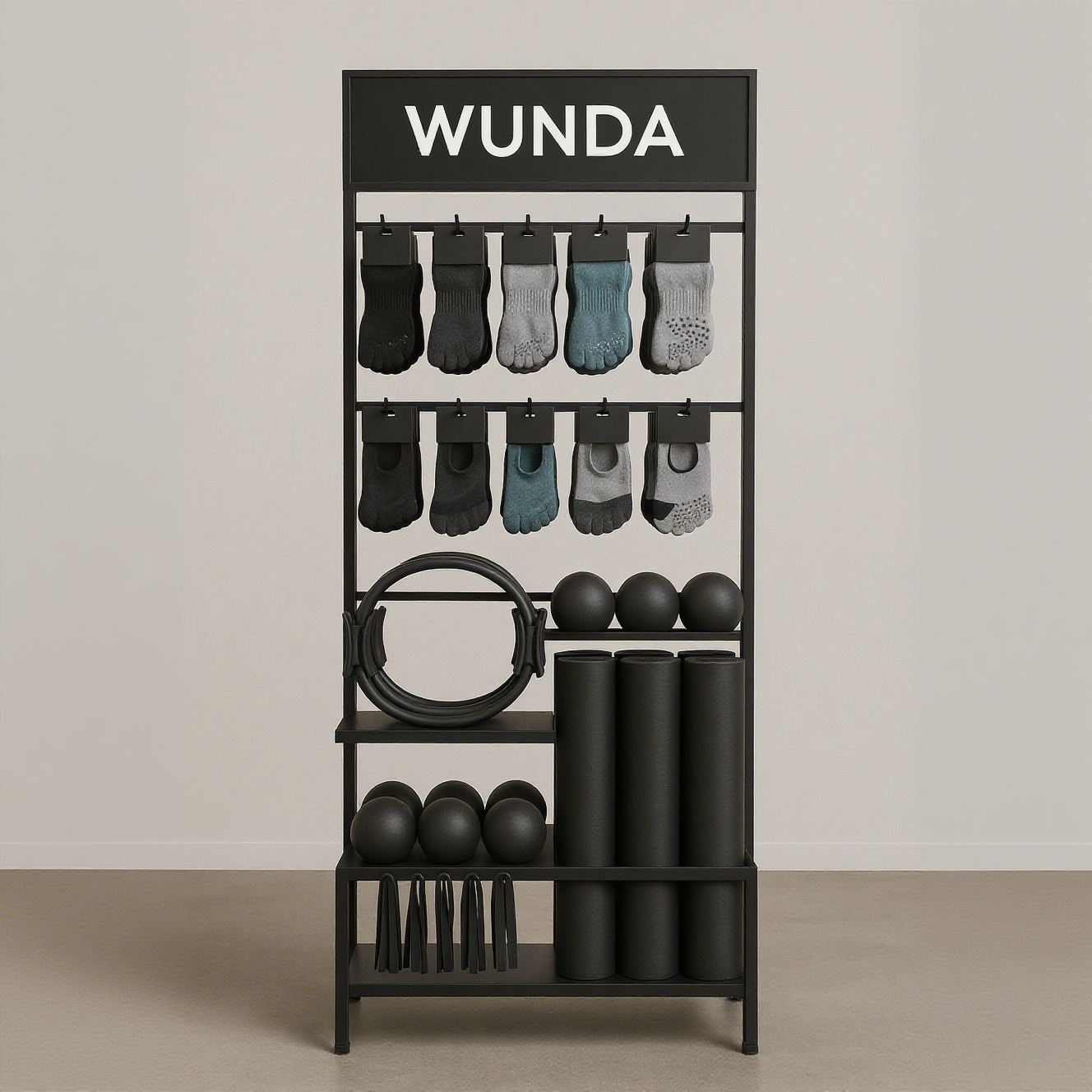Apache Custom Metal Floor Yoga Supplies Display Rack for Yoga Studio — view 4