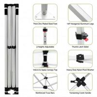 Tente pliante hexagonale en aluminium de haute qualité, imperméable, avec logo personnalisé imprimé, pour événements en plein air, expositions, salons professionnels