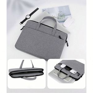 Housse pour ordinateur portable avec poignée et bandoulière, sac de transport léger pour ordinateur portable 13-14 pouces, cadeau promotionnel avec logo personnalisé - Product Image 3