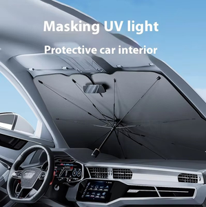 Pare-soleil à isolation thermique de voiture avec logo personnalisé pare-brise chauffant UV de voiture lourd pare-brise avant pare-soleil de voiture - Product Image 3